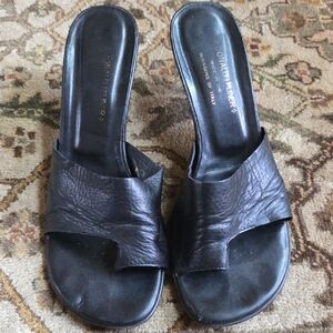 Donald J Pliner Black Leather Women's Shoes